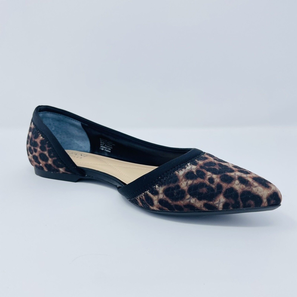 Alfani Phoennix d'Orsay Flats in Leopard Black Womans Shoes SZ 7.5 M